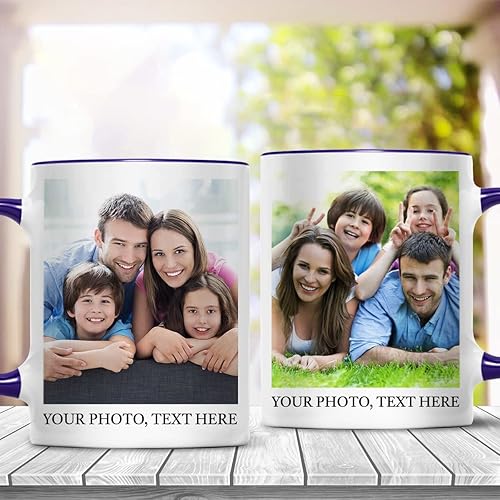 Miniatura 3 de winorax Tazas de café personalizadas con foto con texto fotográfico, taza personalizada, taza de café de cerámica de 11 onzas, taza personalizable