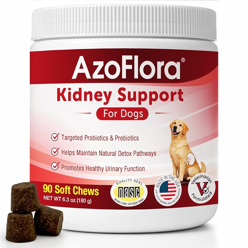 Suplemento para cães AzoFlora Healthy Pet em mastigáveis macios com vitamina E – 90 unidades