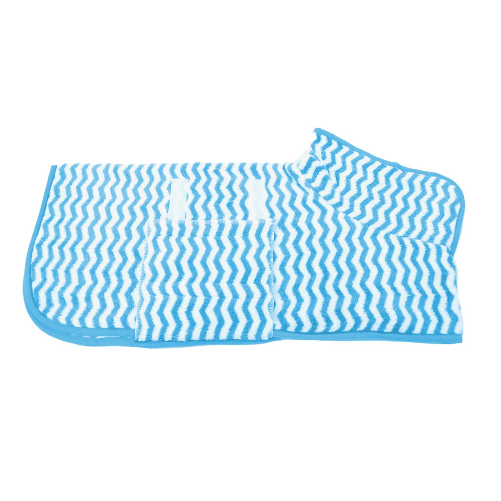 Hixingo Large Dog Drying Coats, Super Absorbent Dog Towel Robe Super Soft Dog Towel Coat Microfiber Pet Dressing Gown for Spaniels, Dachshund, Labrador, Cocker Spaniel (XL,Blue Stripe)