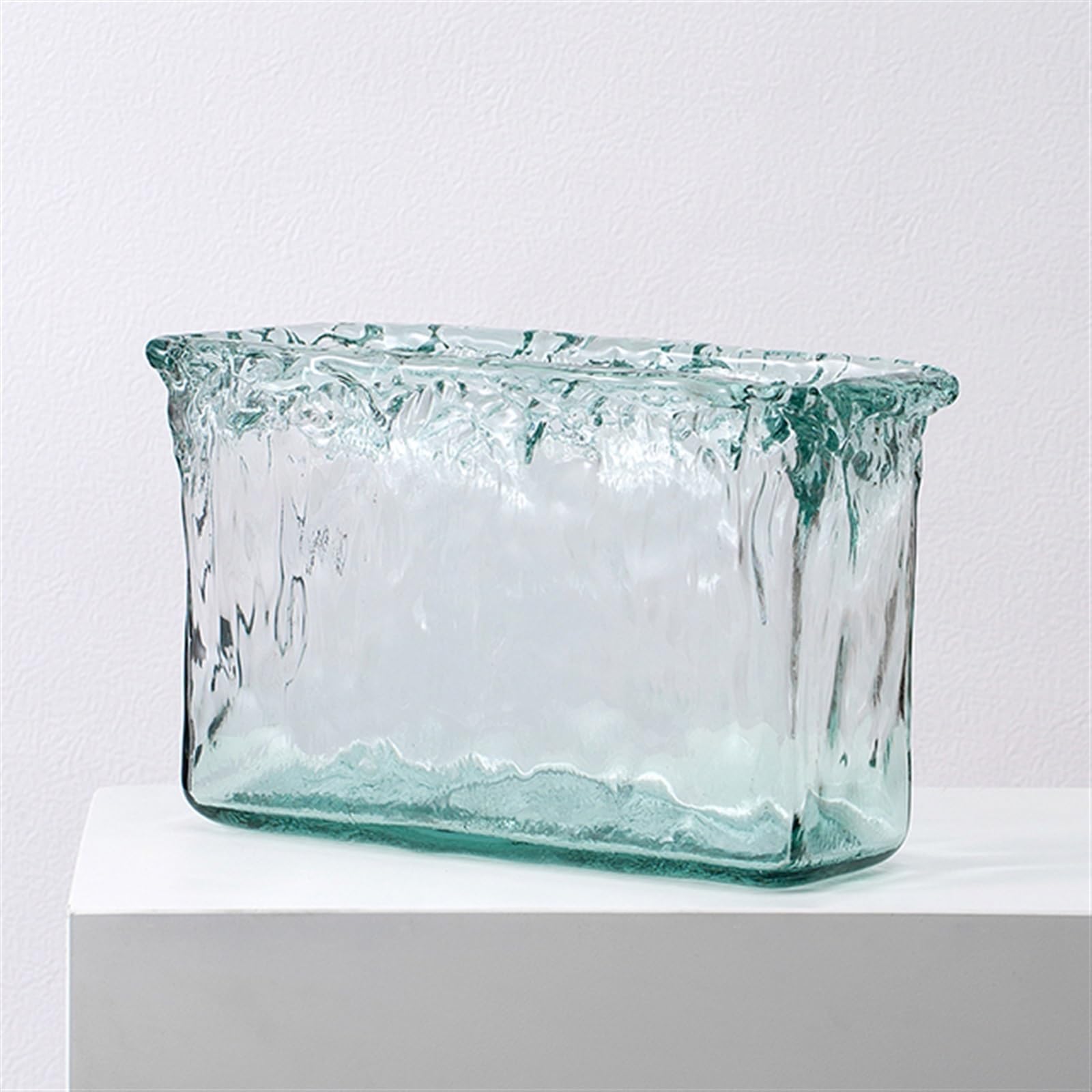 MACIUM Aquarium de Bols à Poisson Réservoir de Poissons rectangulaire en Verre Aquarium Verre irrégulier écologique réservoir de Poissons Ornements en Verre Transparent de Bureau Vase de Table