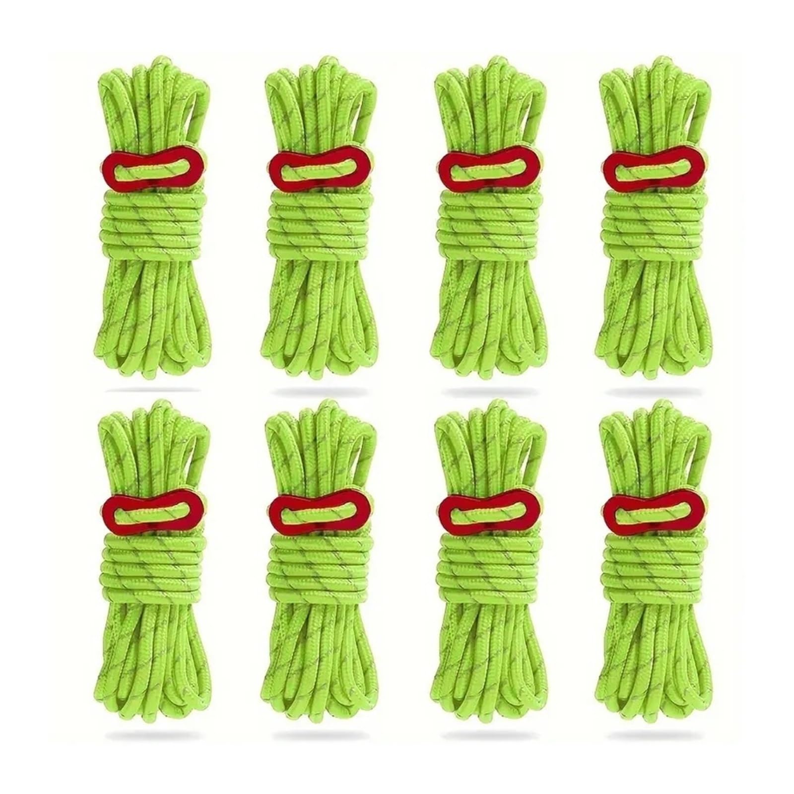 Guy Ropes Reflective Tent Guyline Ropes With Tensioner Adjuster Outdoor Rock Climbing Rescue Rope For Camping Hike Climb Tarp Canopy