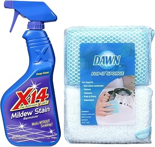 X-14 Professional Instant Stain Remover with Dawn Flip-It Sponge (2 Pack) Bundled by Voodoux Sales Packaged in Custom Voodoux Sales™ Box.