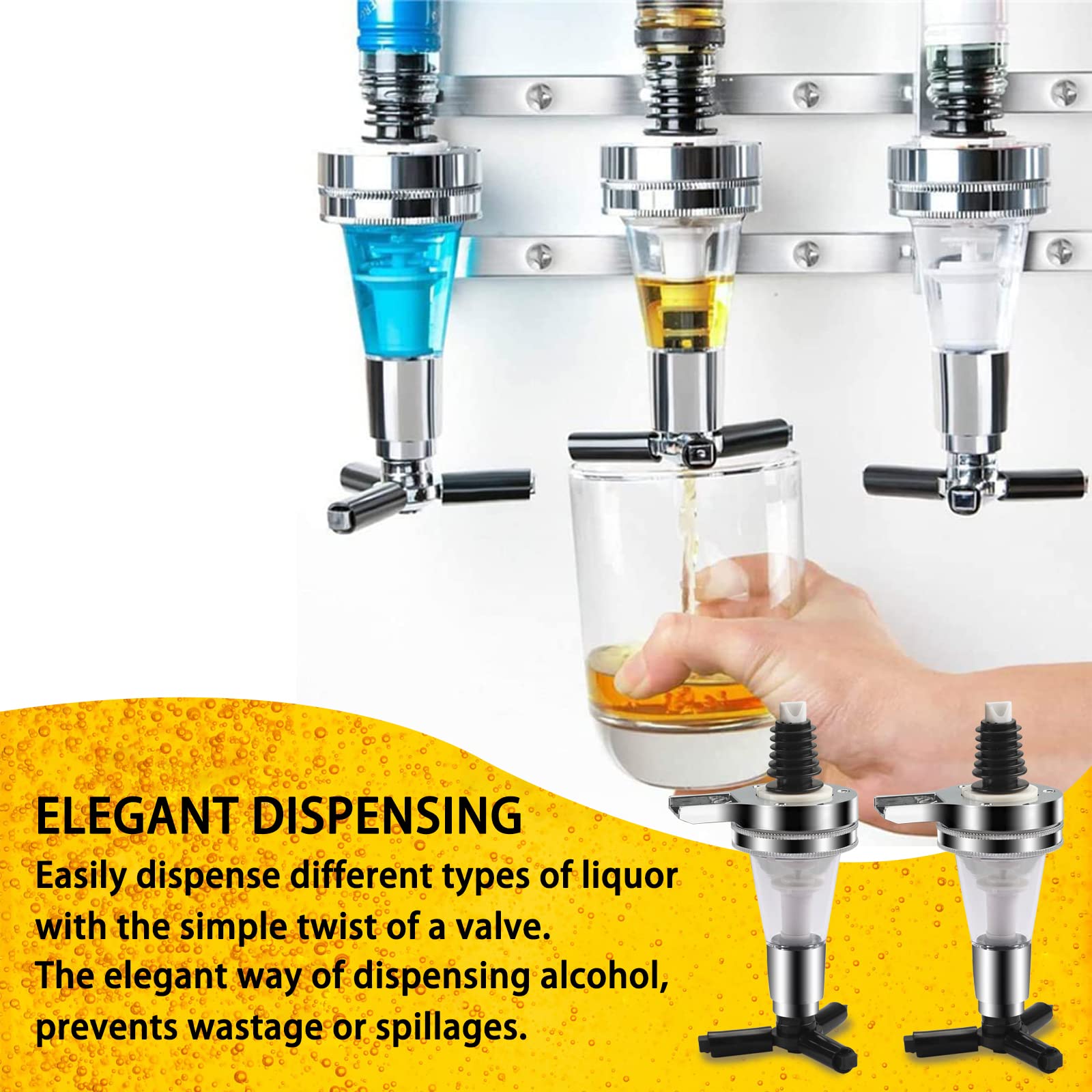 Dispensador de boquilla de repuesto apto para estantes de vino, dispensador de alcohol, licor, cóctel, 1 onza (1.0 fl oz) 5