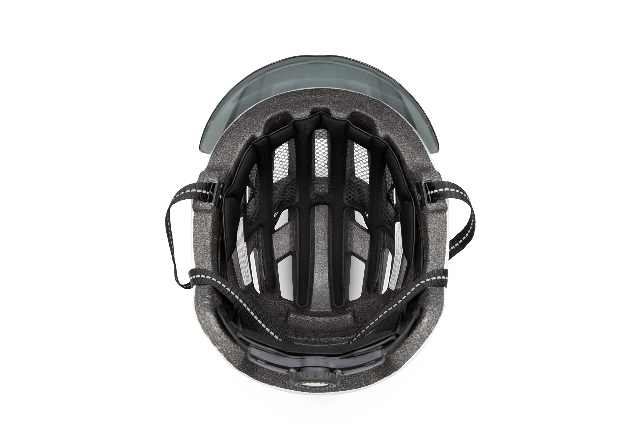 Energy Helmet, Casco Protettivo con Visiera e luci per Bici, ebike e Monopattino Elettrico Unisex Adulto, Bianco e Arancione, L
