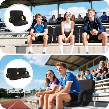 DEKEMASTER Stadium Seat with Back Support for Bleacher