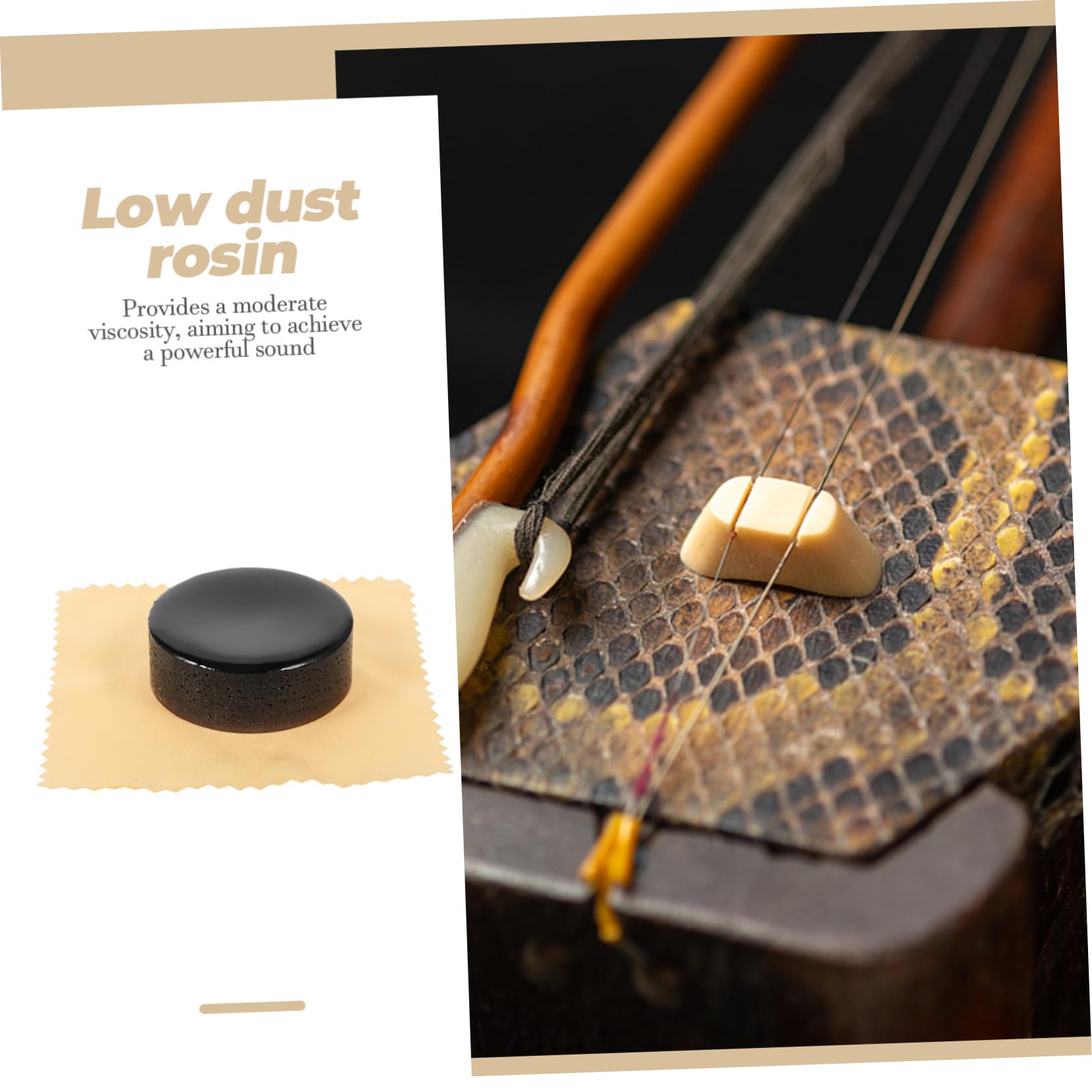 COSMEVIVI Ergonomic Violin Black 4pcs Pack Low Dust for Safe Violin Care Tone Preservati