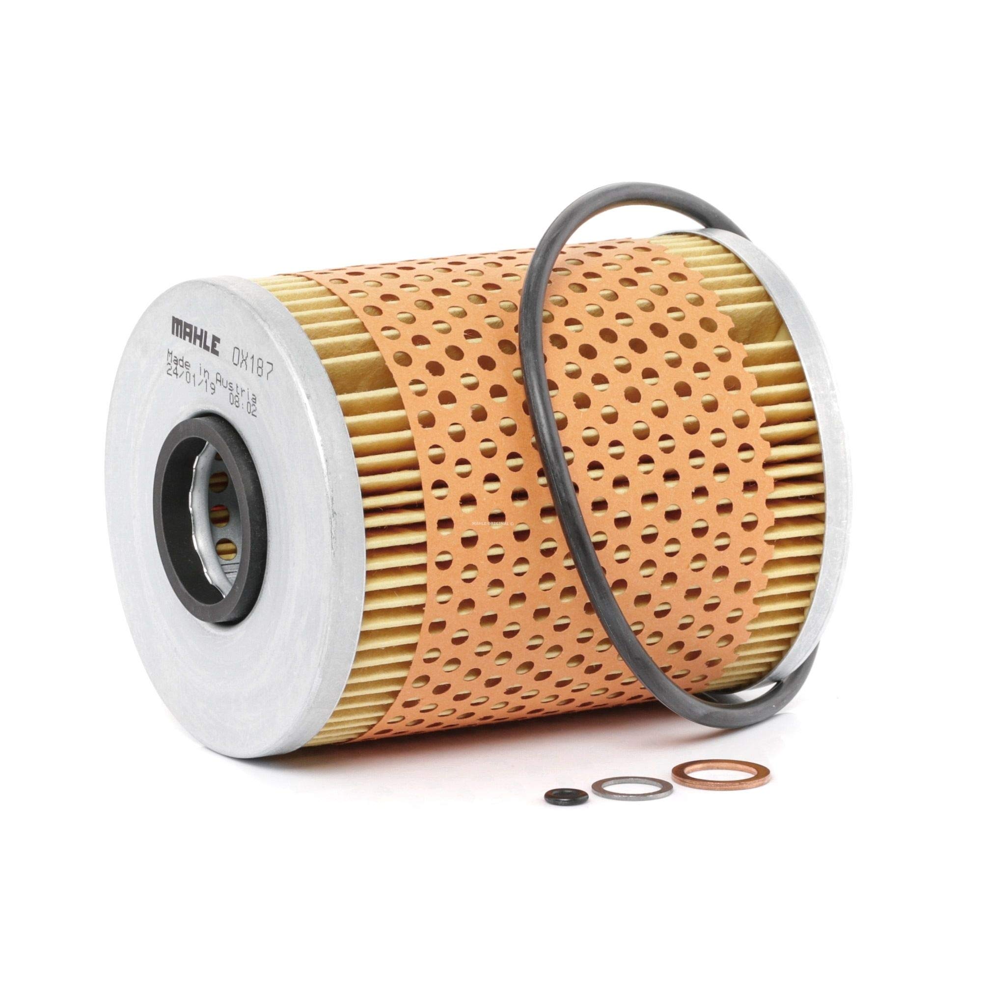 MAHLE ORIGINAL Ölfilter OX 187D – Filtereinsatz mit Dichtungen
