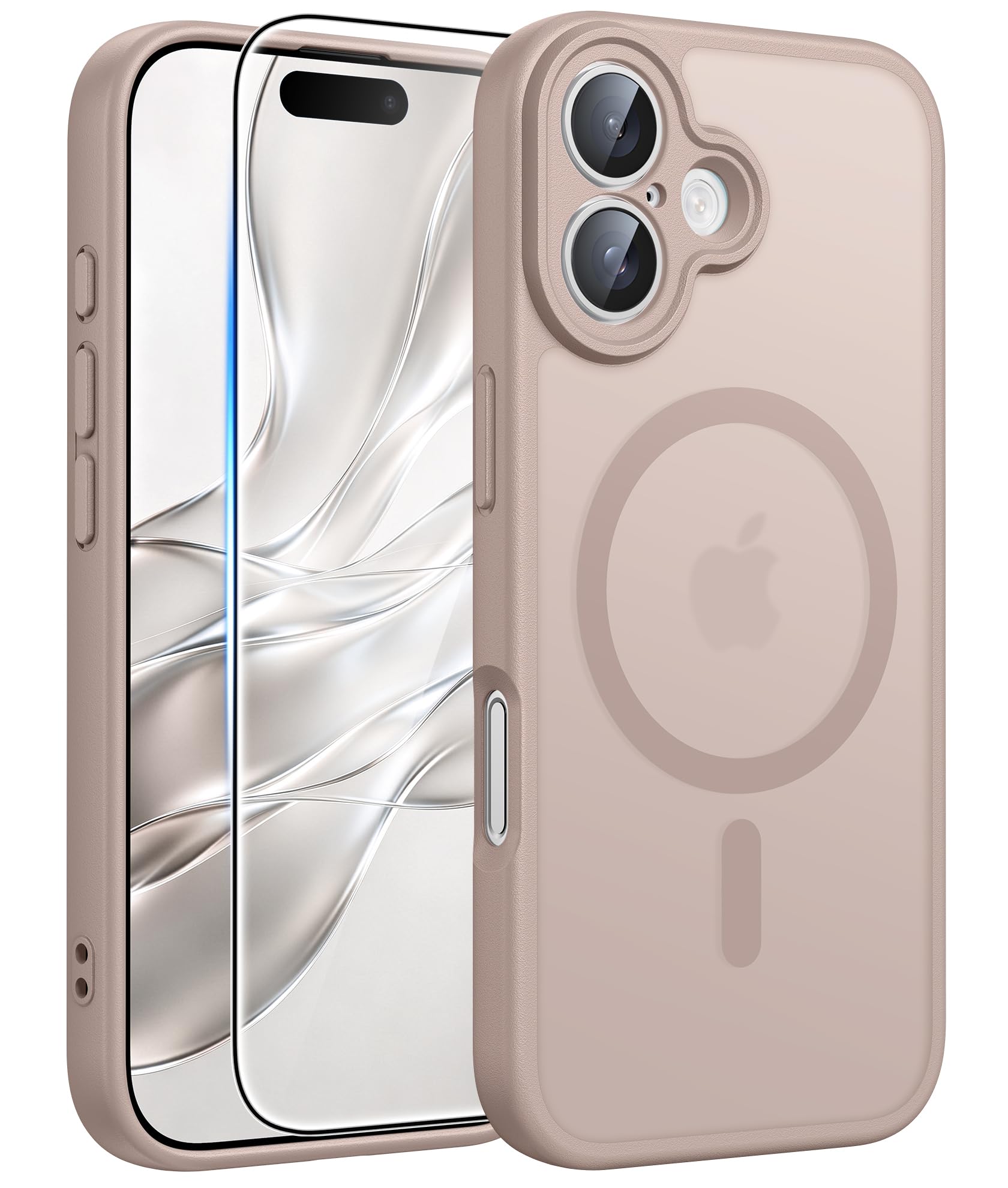 FNTCASE for iPhone 16 Plus Case Desert Gold: Compatible with MagSafe