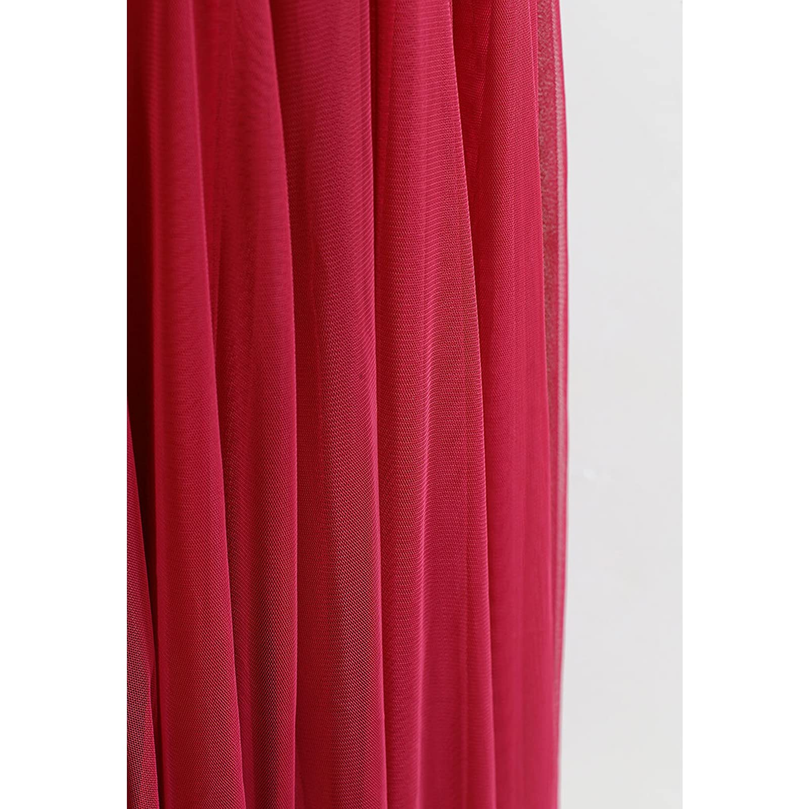Chicwish Damen Flieder/Creme/Grau/Rosa/Schwarz, mehrlagiger Mesh-Ballett-Ballett-Party-Tüll-Tutu-Maxirock in A-Linie