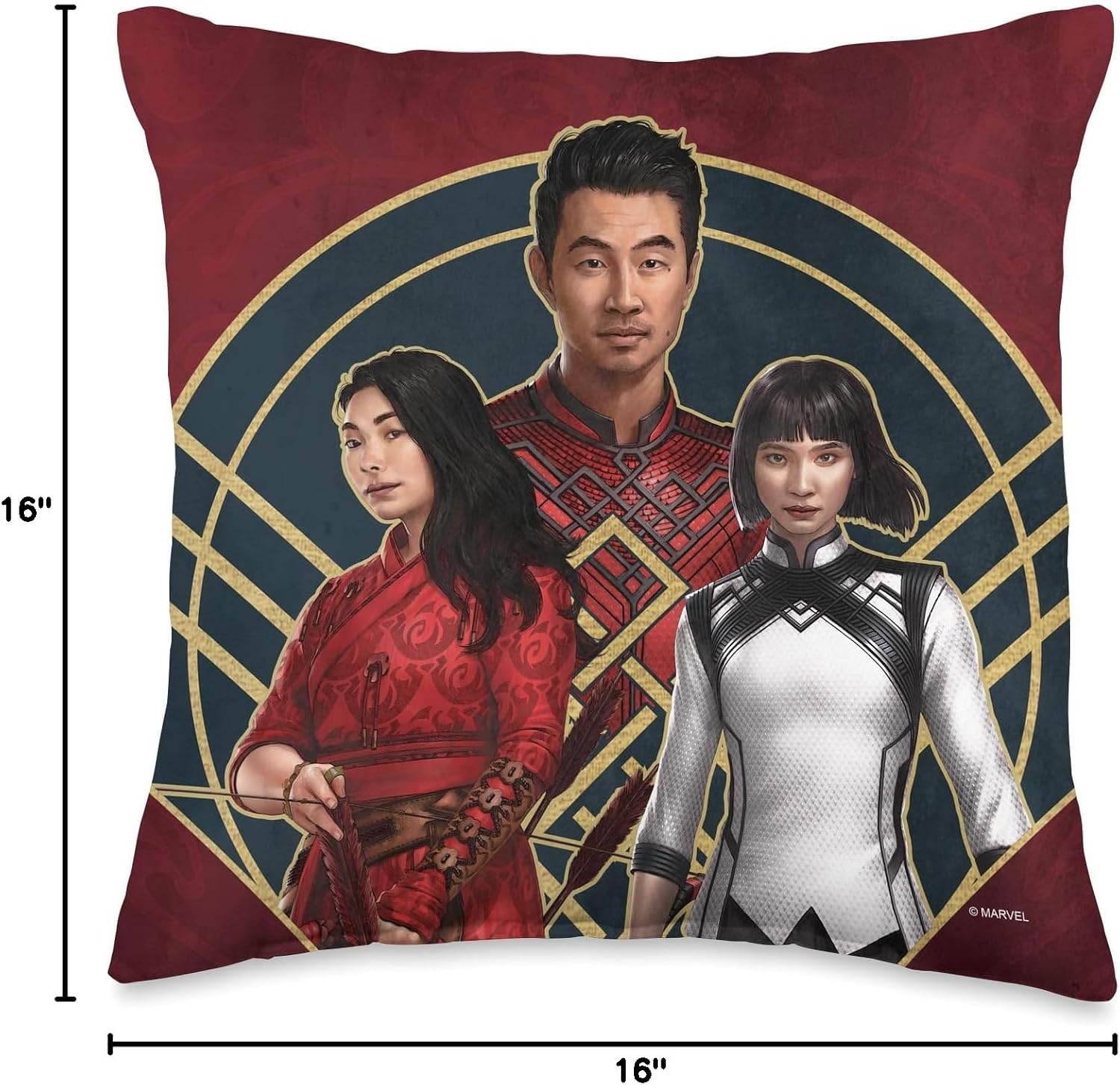 Marvel Shang-Chi and the Legend of the Ten Rings Characters Throw Pillow
