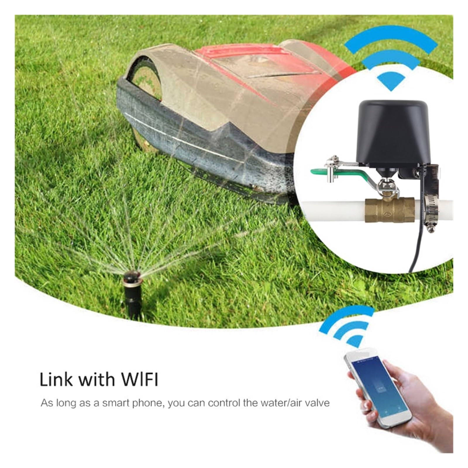 Zigbee 1/2 "3/4" 1 "Wifi Inteligente Control De Manipulador Gas Válvula Agua DN15/20/25 Controlador Automático Tuya(Wifi version)