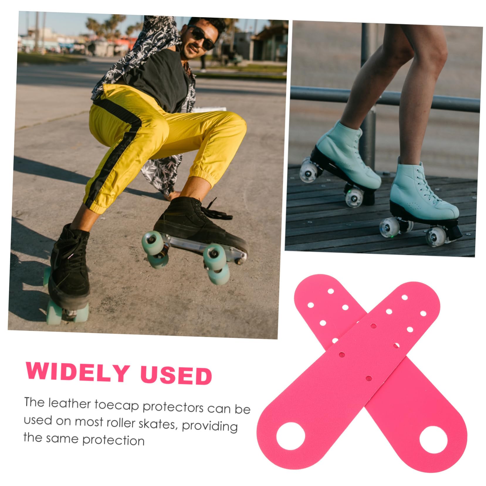 Happyyami 1Pair Toe Guards for Roller Skates Durable Protective Gear for Skating Wear Resistant Toe Covers Extend Skate Life Suitable for Roller Skate Models