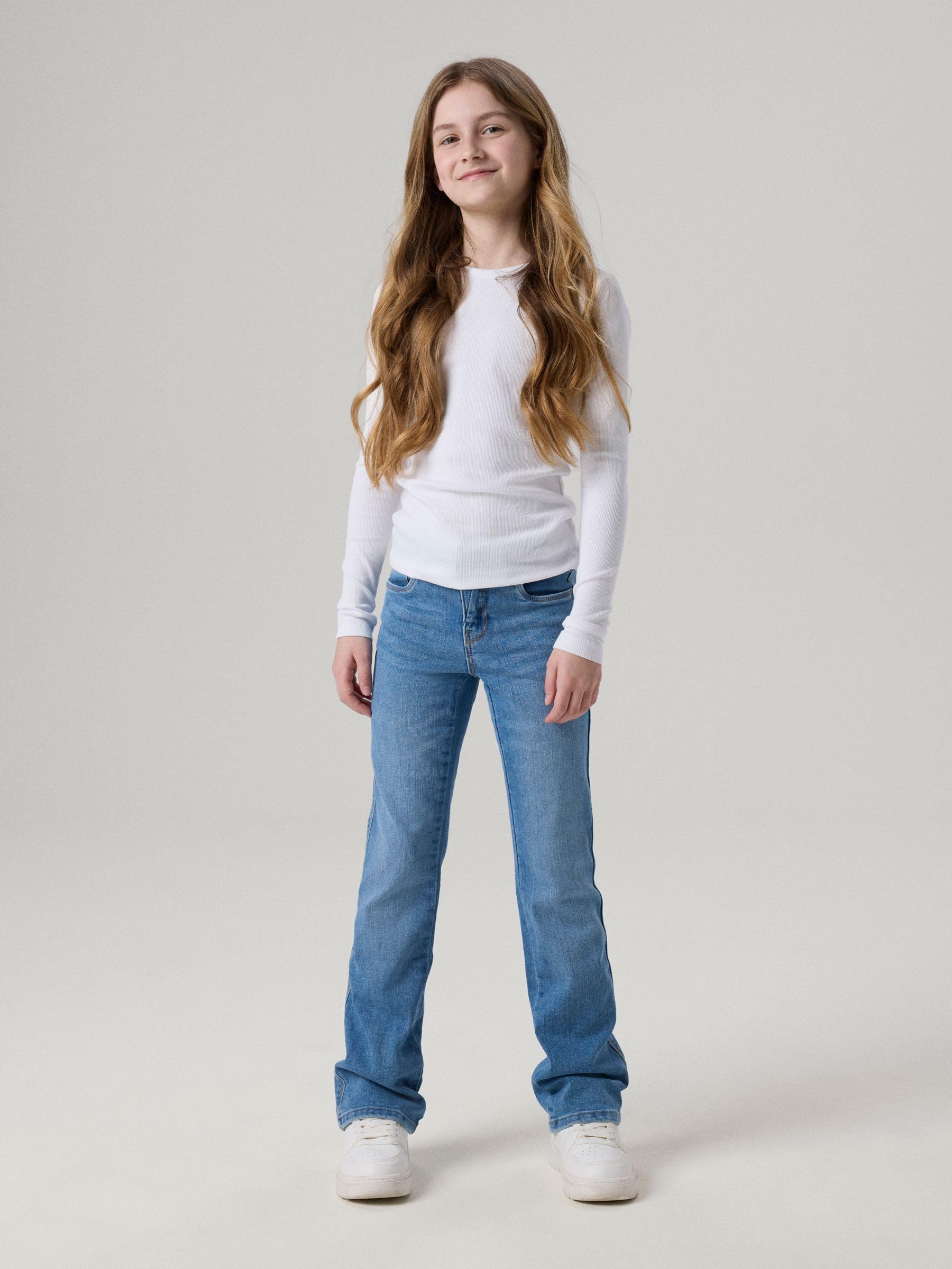 Name IT Nkfpolly Skinny Boot Jeans 1142-au Noos - Nkfpolly 1142-Au Noos Jeans Bottes Skinny - Élégant et décontracté - Fille