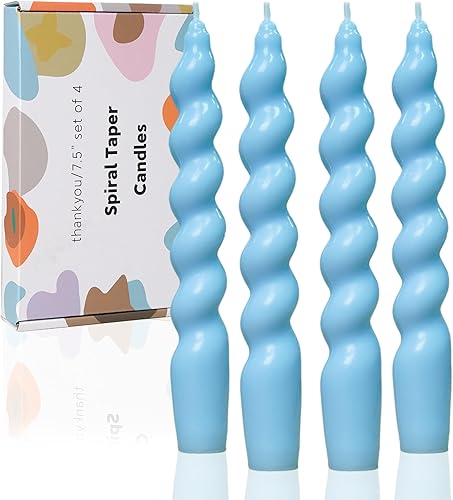 Miniatura 20 de Velas cónicas de Navidad de 7.5 pulgadas - Velas espiraladas verdes y rojas - Varillas de velas sin perfume y sin goteo, decoraciones navideñas - 4