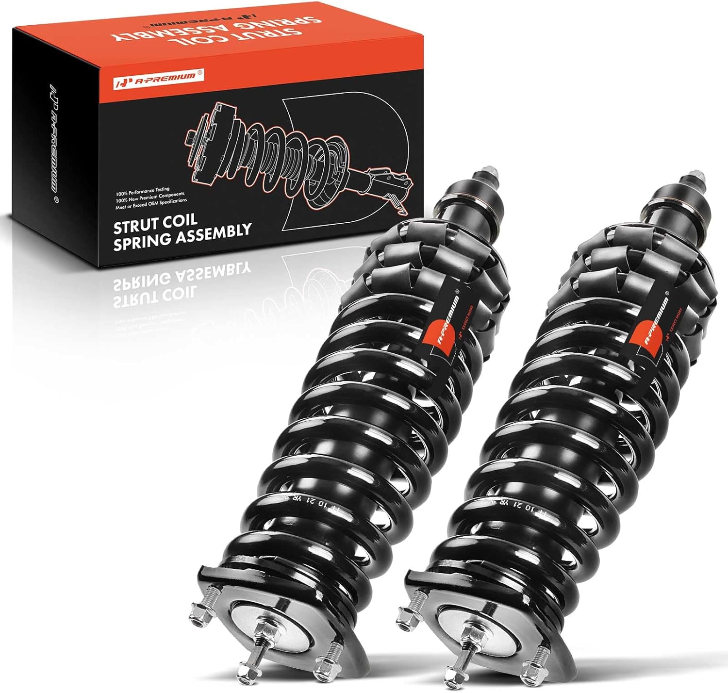 A-Premium Rear Pair (2) Complete Strut & Coil Spring Assembly Compatible with Mercedes-Benz ML320 1998-2003, ML350 2003-2005, ML430 1999-2000, ML430 2001, ML500 2002-2005, Driver and Passenger Side