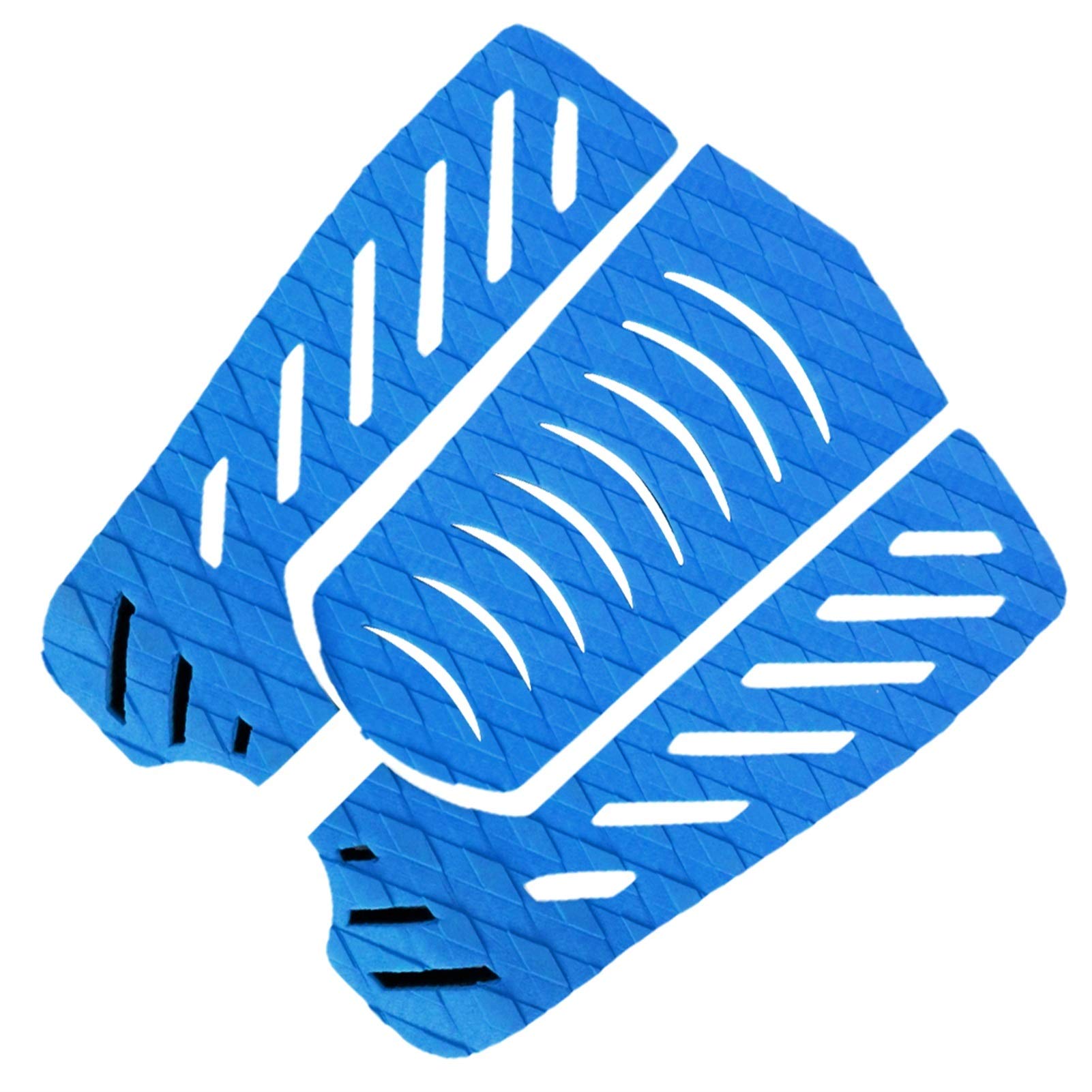 3Pcs EVA Surfboard Traction Pads Skimboard Anti Slip Tail Pad Deck Grip DIY Surfing Accessory (Color : Blue)