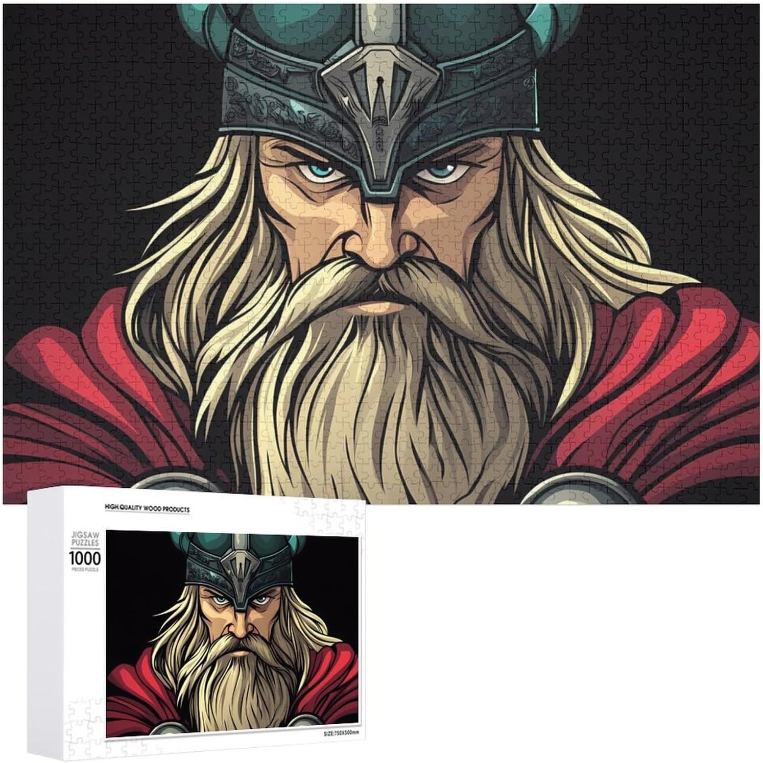 Vikingsraven Nordicthors Wood Puzzle Challenging Jigsaw Puzzles for Women Men