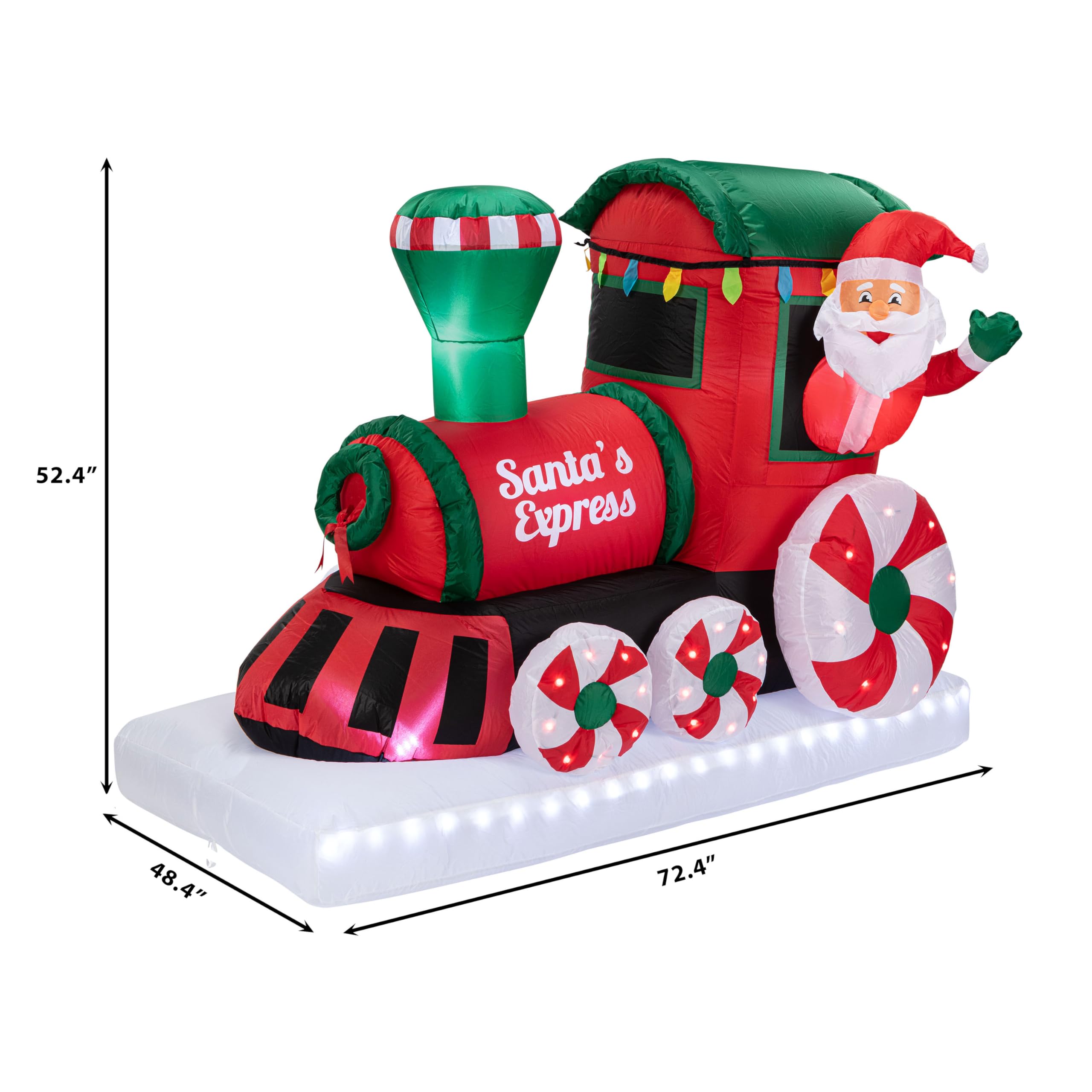 Mr. Christmas 1,8 m Gonflable Extérieure Lumineuse - Train Express du Père Noël
