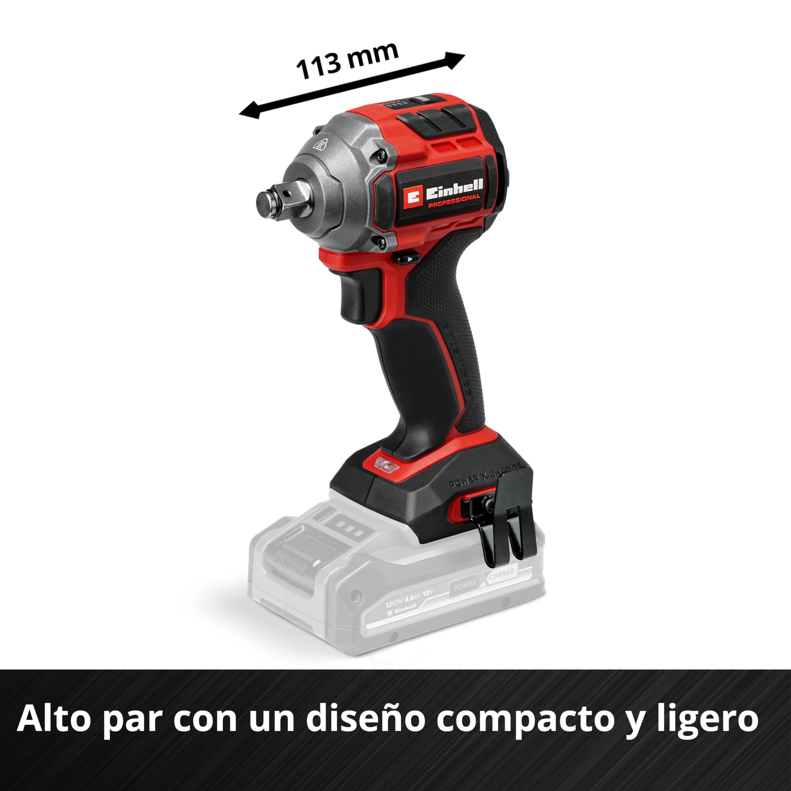 Einhell Professional Atornillador de impacto con batería TP-CW 18/260-C Li BL-Solo PXC (18 V, par 260 Nm, modo de parada automática, sin escobillas, sin batería)