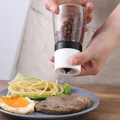 Miniatura 7 de ANDONG Premium Salt & Pepper Grinder Set of 4, Refillable Pepper Mill & Salt Mill with Manual Adjustable Ceramic, Glass Shaker