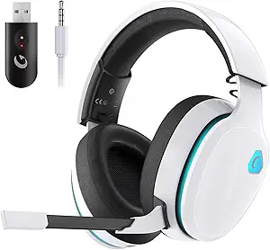 Gtheos 2.4GHz Wireless Gaming Headset – White