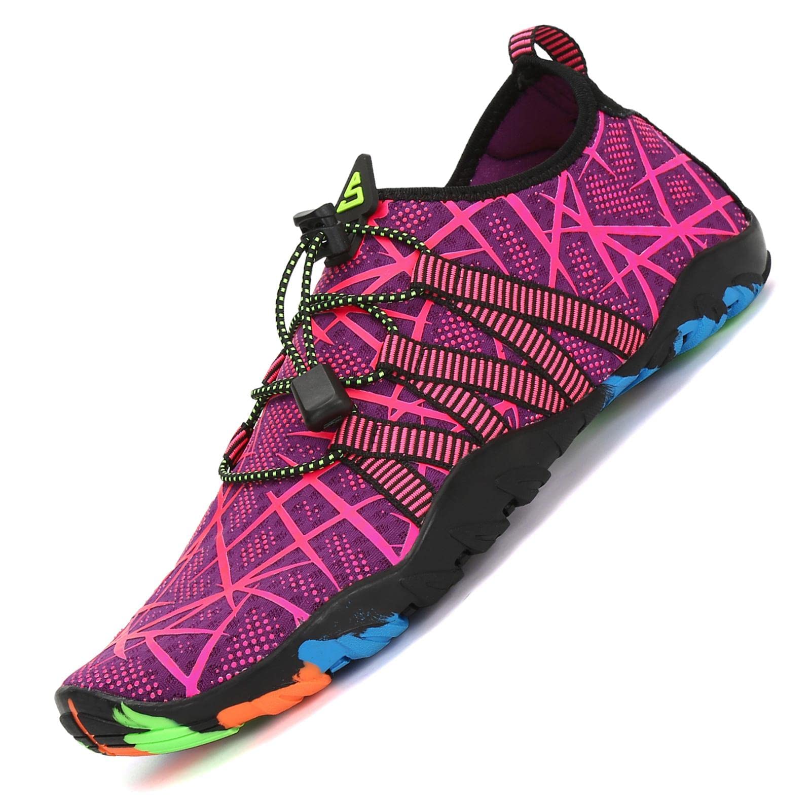 MishanshaWater Shoes for Women Men Barefoot Beach Shoe Quick Dry Aqua Swim  Socks for Surfing Yoga Size Men