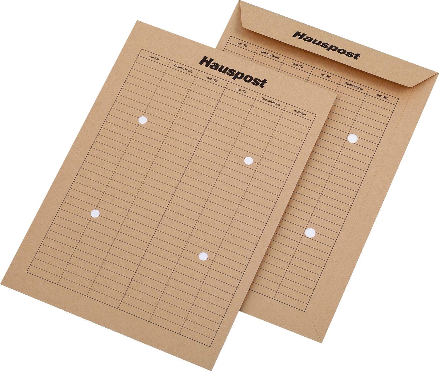 Hausposttaschen Recycling C4 110 g/qm braun 250 Stück