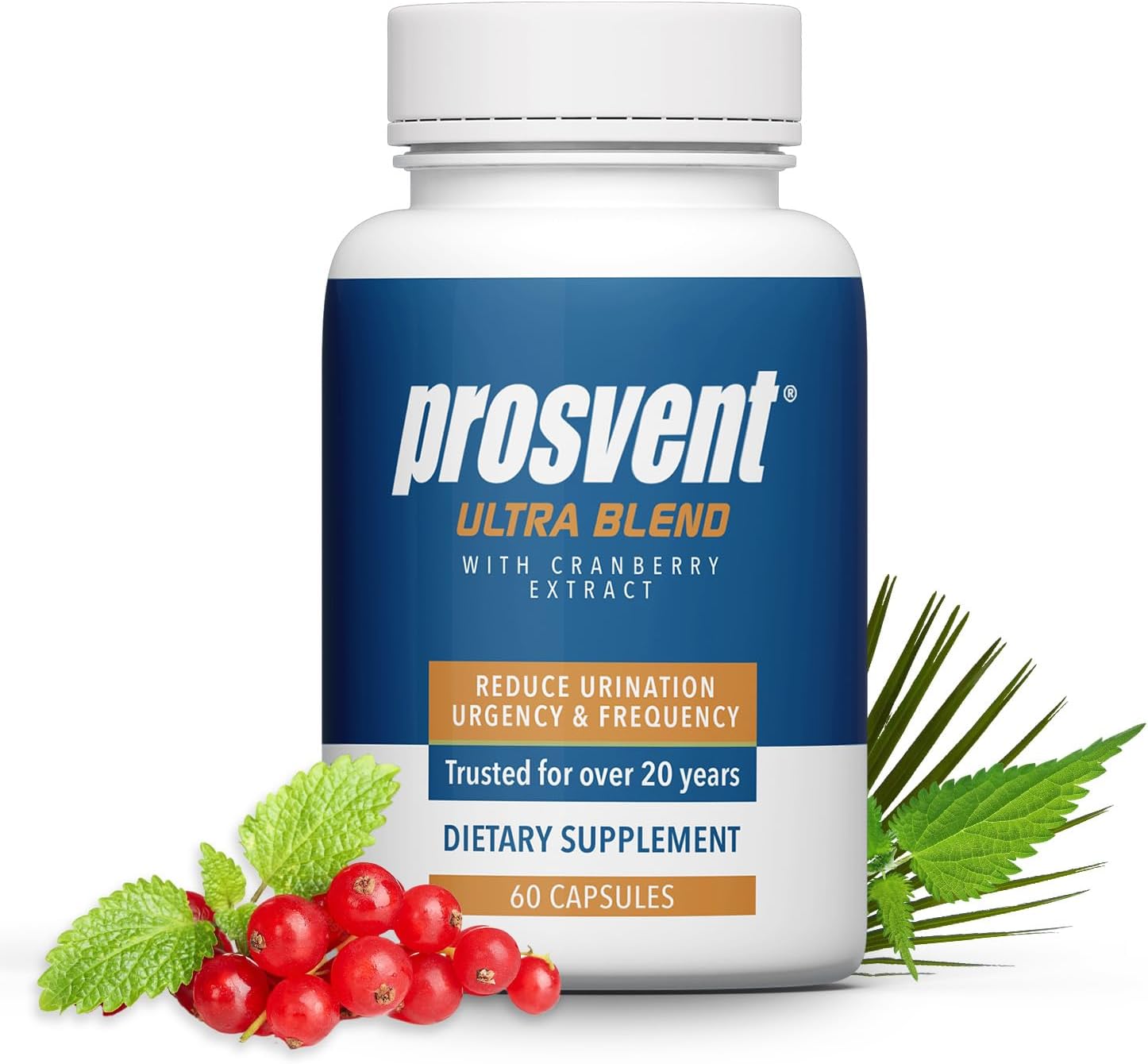 Prosvent Advanced Prostate Support Ultra - Natural Supplement with Saw Palmetto, Pygeum, Lycopene, Stinging Nettle, Beta Sitosterol, Cranberry and More to Ease Urinary Frequency & Urgency (60 Count)