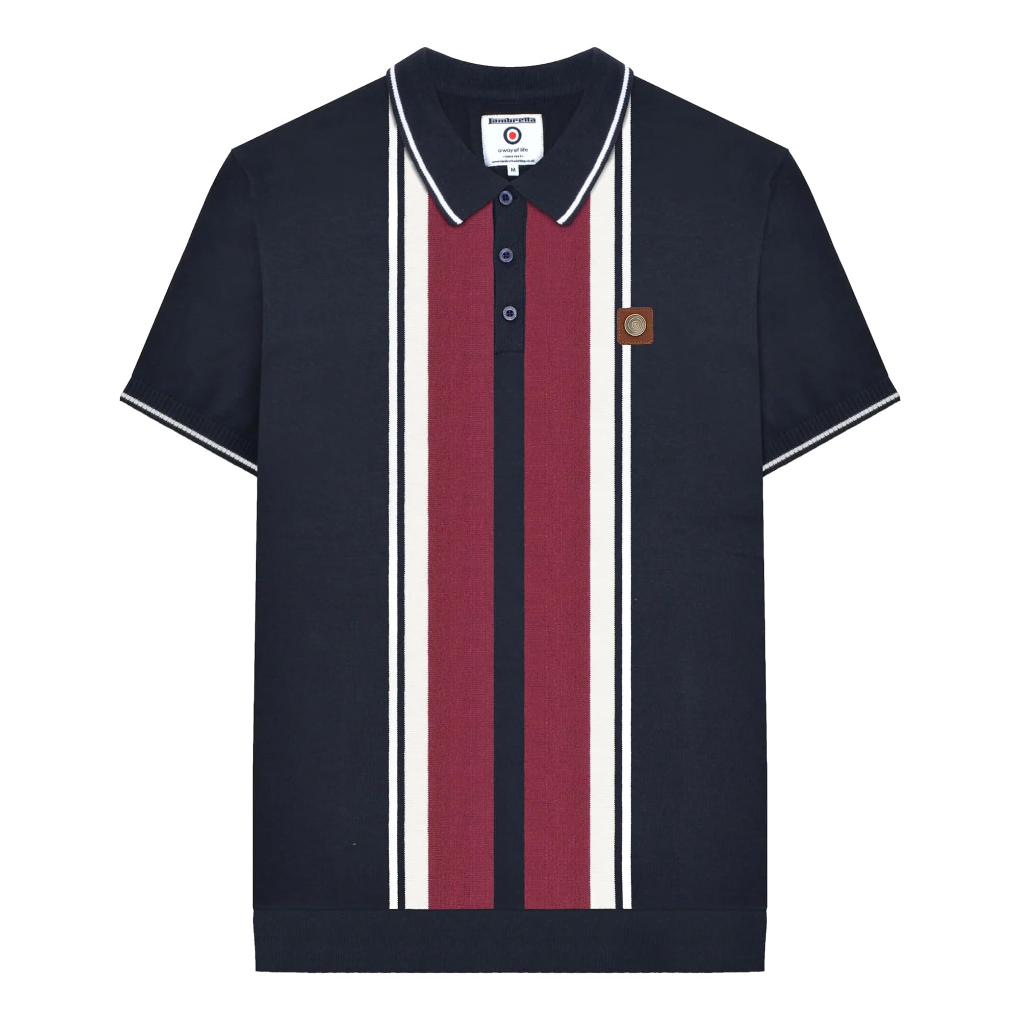 Lambretta Men's Navy Knitted Polo Shirt (Uk, Alpha, 3XL, Regular, Regular, )