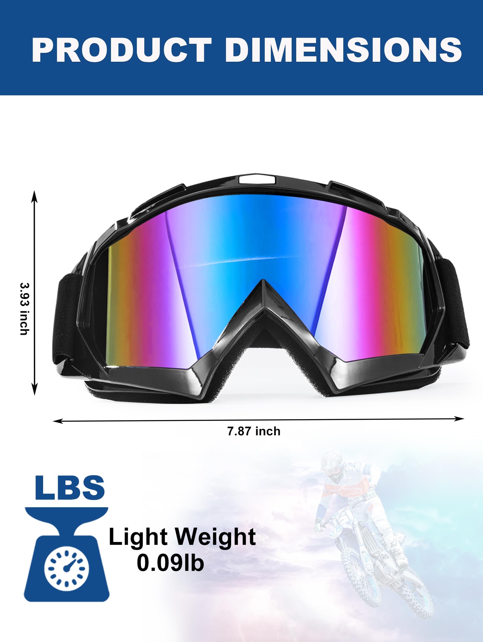 2 szt. gogle motocyklowe Dirt Bike ATV Motocross jazda pyłoszczelne wiatroszczelne wyścigi terenowe MX gogle dla dorosłych mężczyzn kobiet młodzieży