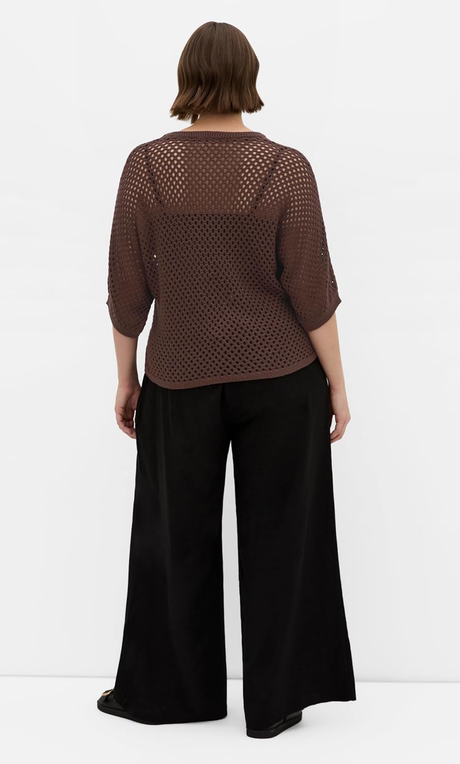 City Chic Plus Size Top - Crochet Knit