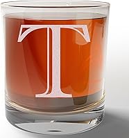 Vista 11 de Monograma grabado de cristal de whisky Rocks de 11 onzas (letra J), regalos de bourbon personalizados de la A-Z para hombres, día del padre, vidrio