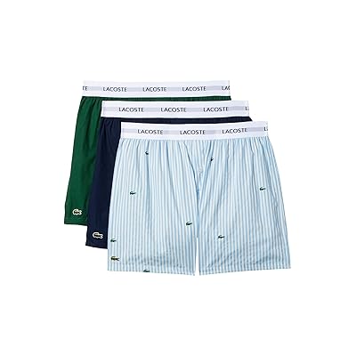 Lacoste 100% Cotton White Belt Boxers 3 pack Men