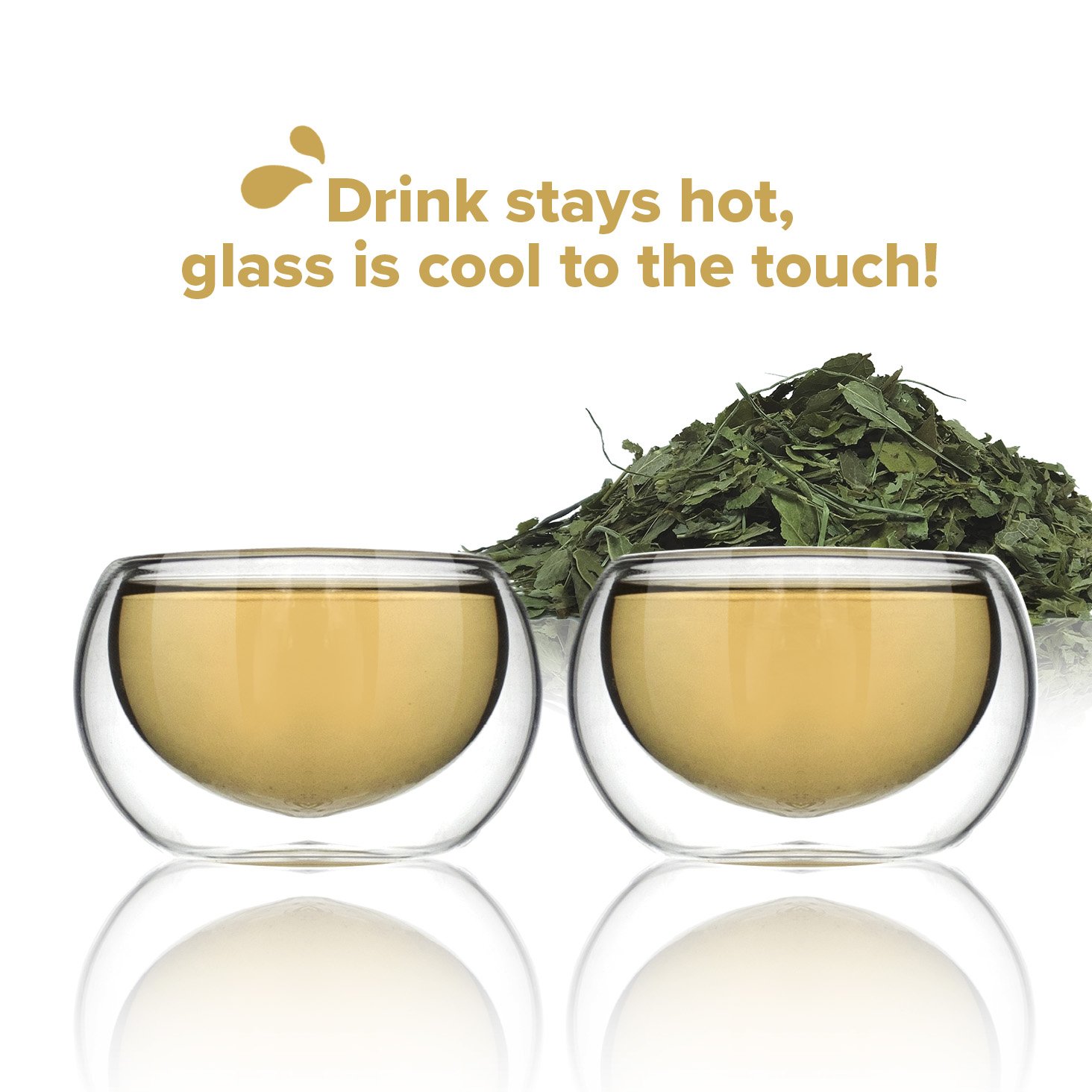 Kitchables Porcelain Tea Cup - Set of 4, 75ml
