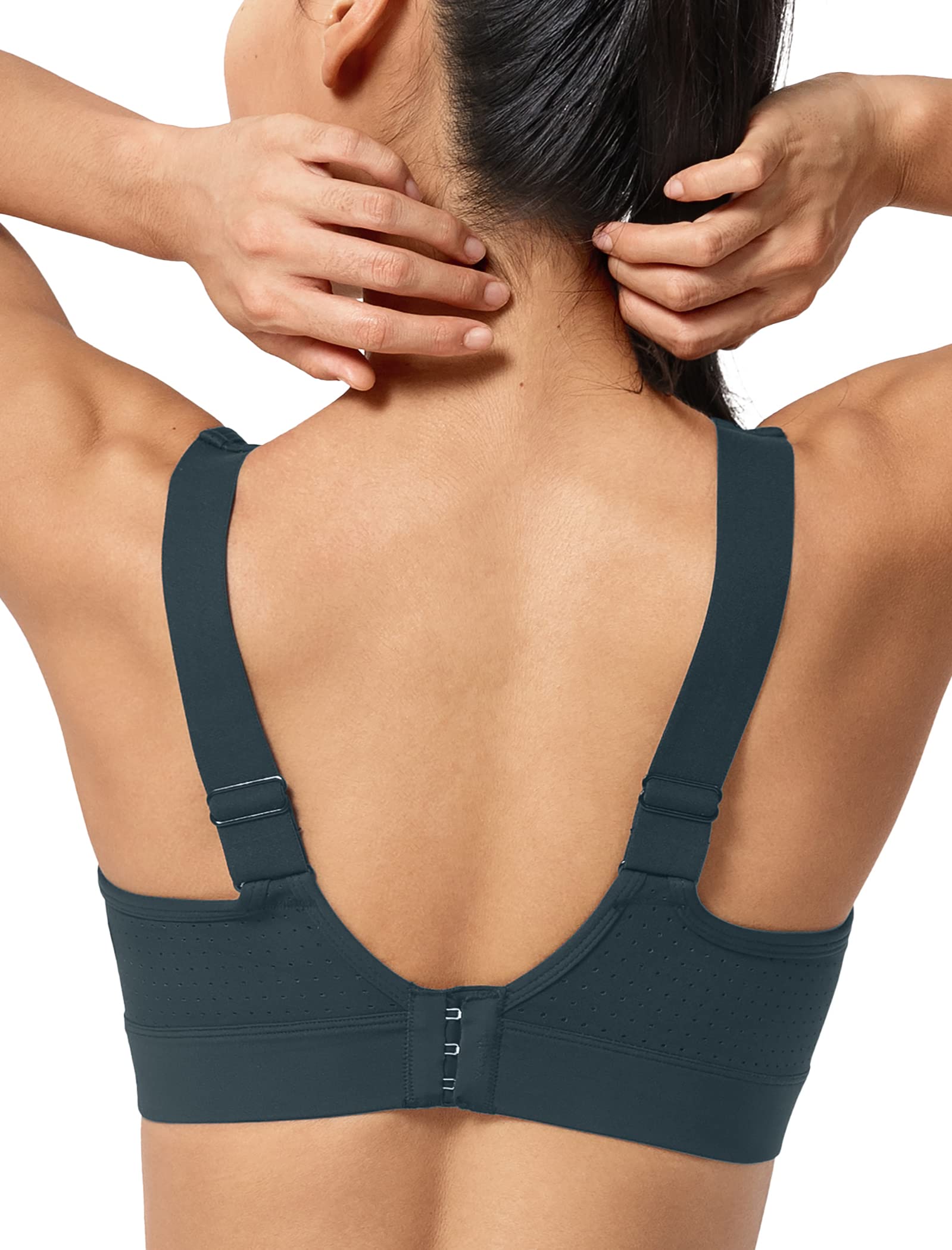 Yvette Reggiseni sportivi regolabili modellati di supporto - Reggiseno senza fili ad alto impatto per seni grandi