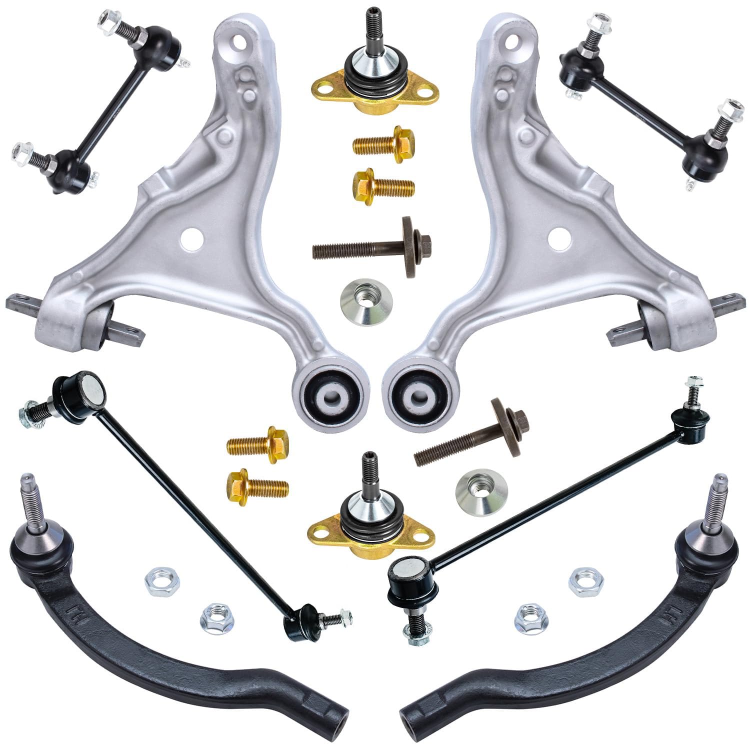 Detroit Axle - Front End 10pc Suspension Kit for 2001-2007 Volvo S60 V70, 2