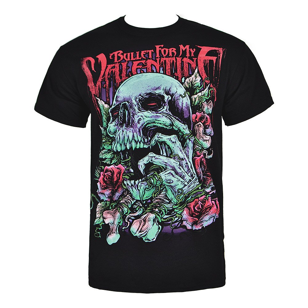 Bullet For My Valentine Men's Red Skull Eye T Shirt - Large, Black