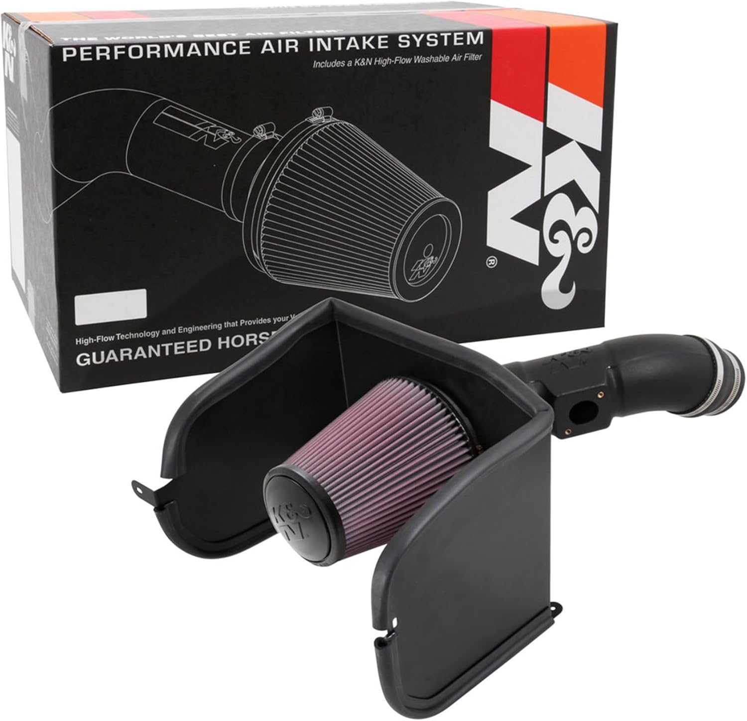 K&N Cold Air Intake System: High-Flow Air-Filter, Increase Performance & Horsepower: Compatible with 2016-2019 TOYOTA Land Cruiser, 63-9040