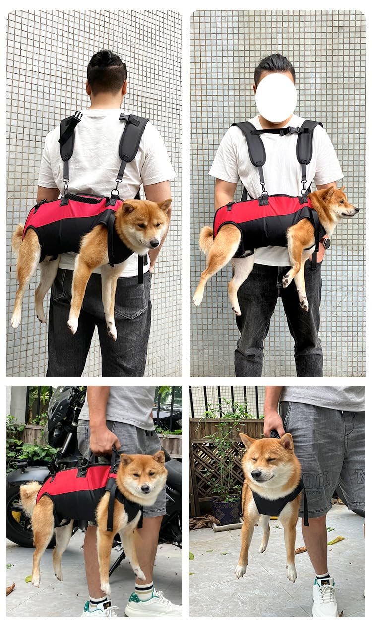 Amazon | 犬用リフトハーネス 横型全身犬用バックパックハーネス犬