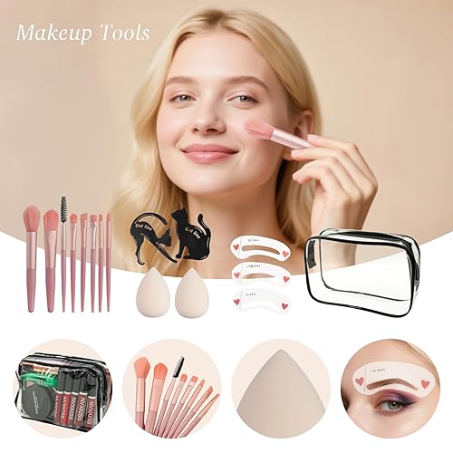 Miniatura 6 de Kit completo de maquillaje todo en uno para mujer, juego de maquillaje para mujeres, incluye paleta de sombra de ojos, base, lápiz labial,
