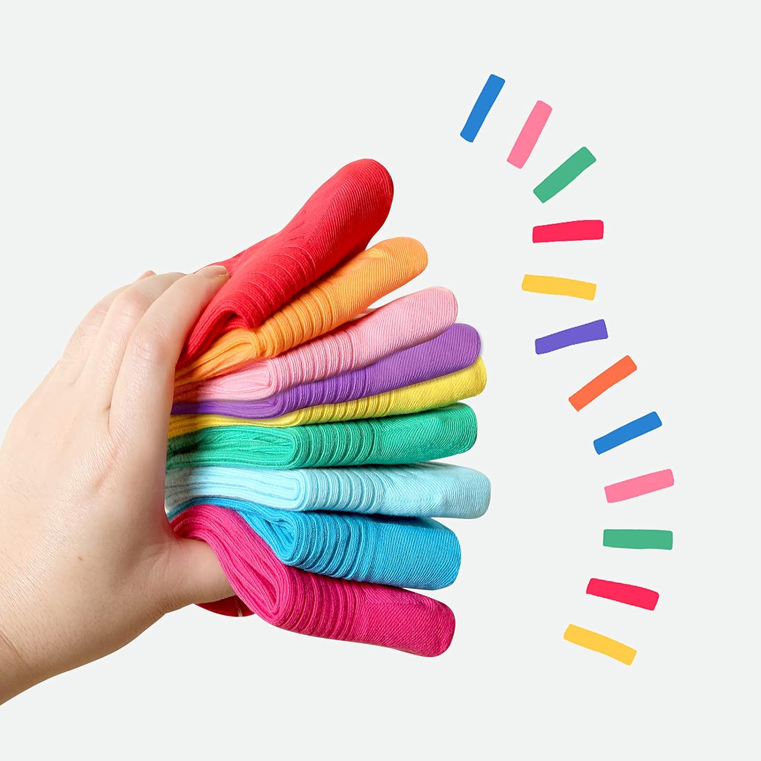 MINI PANDA Little Girl's Socks, Girls Socks Cute,girls Crew Socks 9 Pairs Pack - Image 6