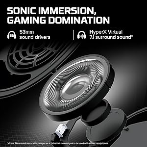 HyperX Cloud II - Gaming Headset, 7.1 Surround Sound, Memory Foam Ear Pads, Durable Aluminum Frame, Detachable Microphone, Works with PC, PS5, PS4, Xbox Series X|S, Xbox One Red