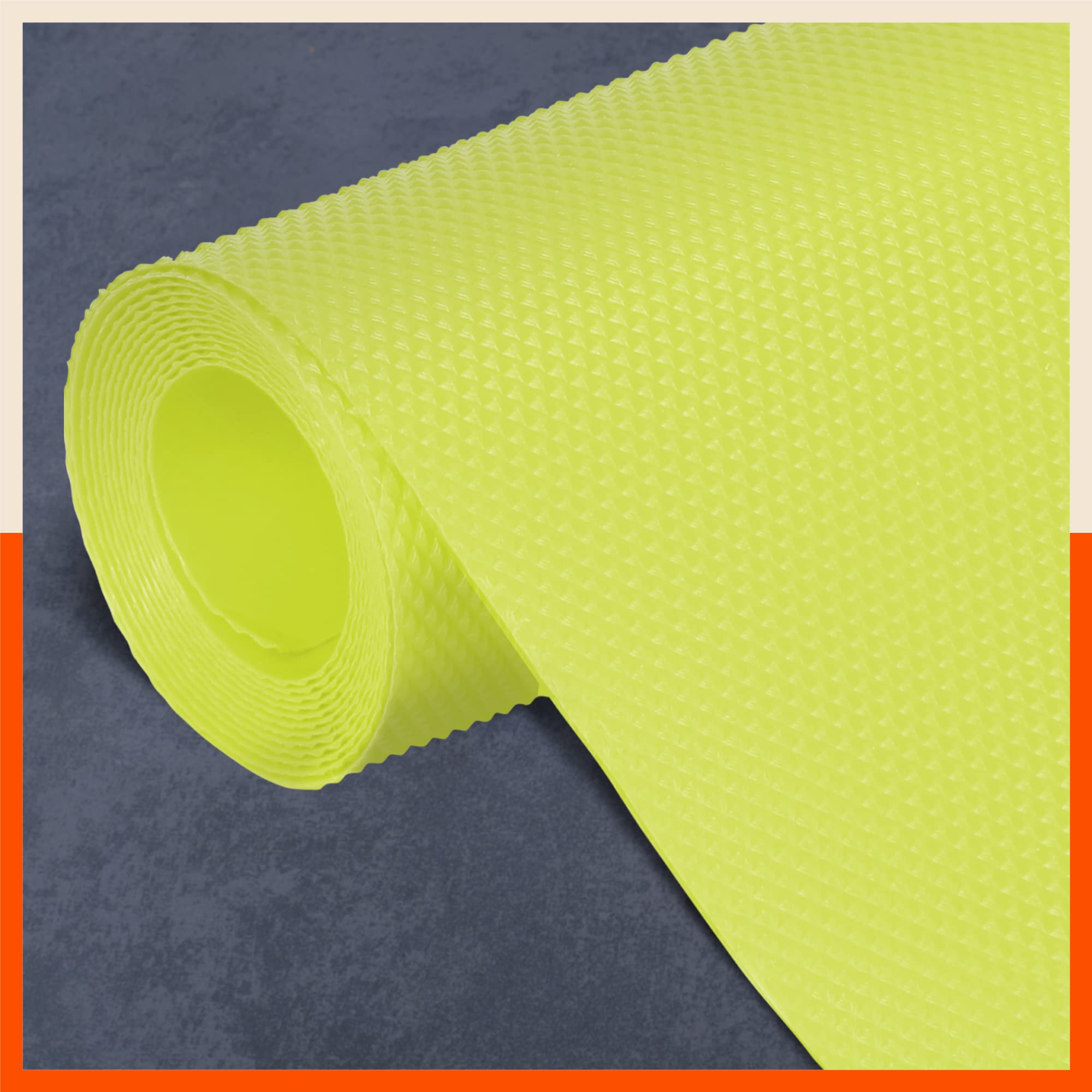 BathlaMatworks - Vega Multipurpose Diamond Texture Fridge Roll / Surface Protection Liner | Temperature Resistant, Washable & Non Slip | Green (60 cm X 300 cm 380 GSM)