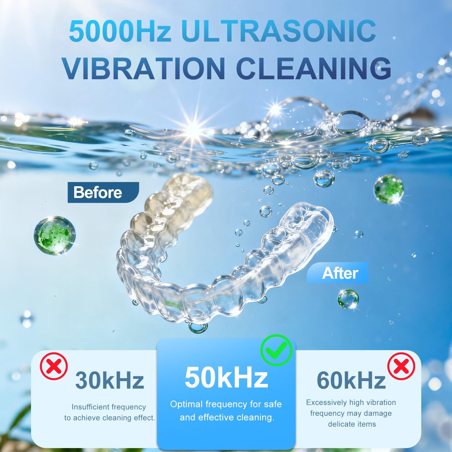 Pulitore Ultrasuoni,50000Hz Lampada UV Pulitore Ultrasuoni,230ML Clean Pod 4 Modalità Per Protesi, Allineatori, Apparecchi Ortodontici, Testine Di Spazzolini, Gioielli,Nero
