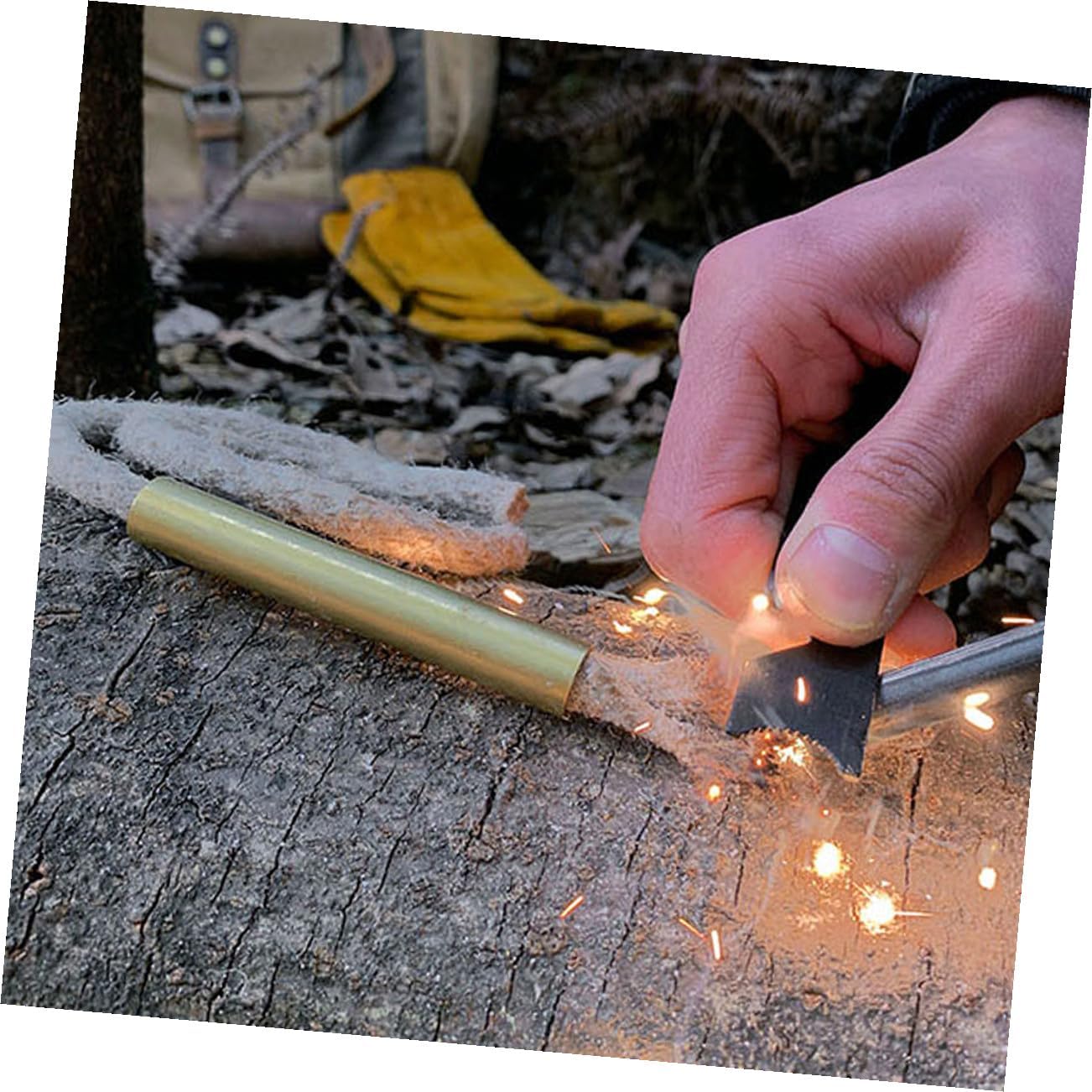 VALICLUD 2 Pcs Camping Flammable Wick Cords Fire Starter Rope Survival Outdoor Emergency Ignition Tool for Hiking and Camping