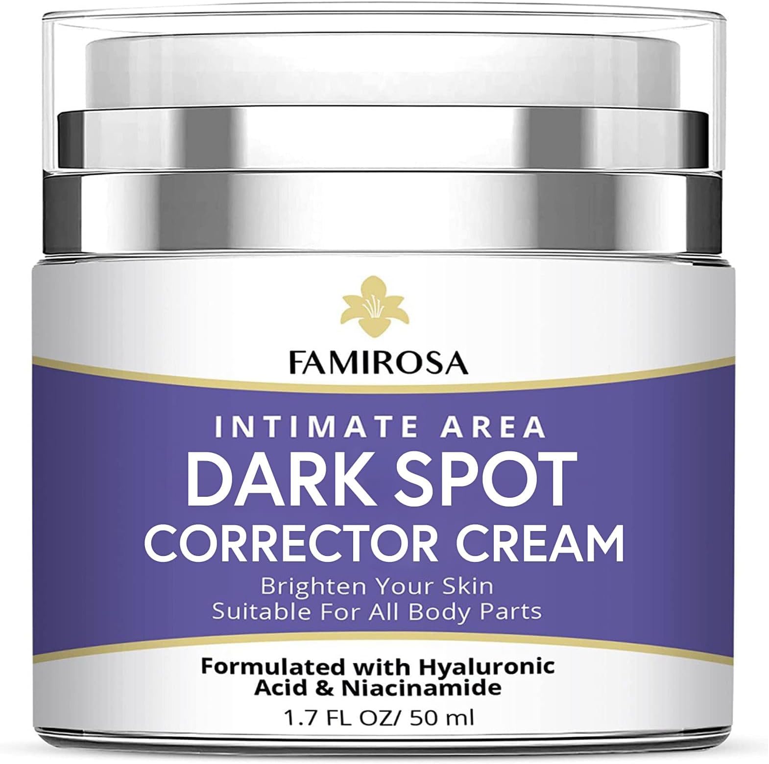 Dark Spot Corrector Cream-Underarm Cream for Armpit, Neck, Knees, Elbows, Inner Thigh, Private Parts- Intimate Skin Cream- Formulated with Hyaluronic Acid, Niacinamide and Vitamin C-50 ml