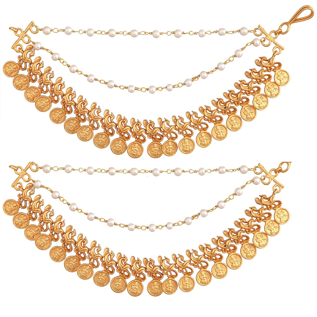 TARINIKA Antique Gold Plated Tara Ear Chain Set with Ram Seetha Coin Design - Indian Earrings for Women Perfect for Ethnic occasions | Traditional Earrings For Women | 1 Year Warranty* (B08QN7M1MV) Amazon Price History, Amazon Price Tracker