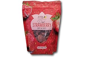 Natural Dried Strawberries by Nutty & Fruity - Lusciously Soft Dried Berries for Guilt-Free Snacking