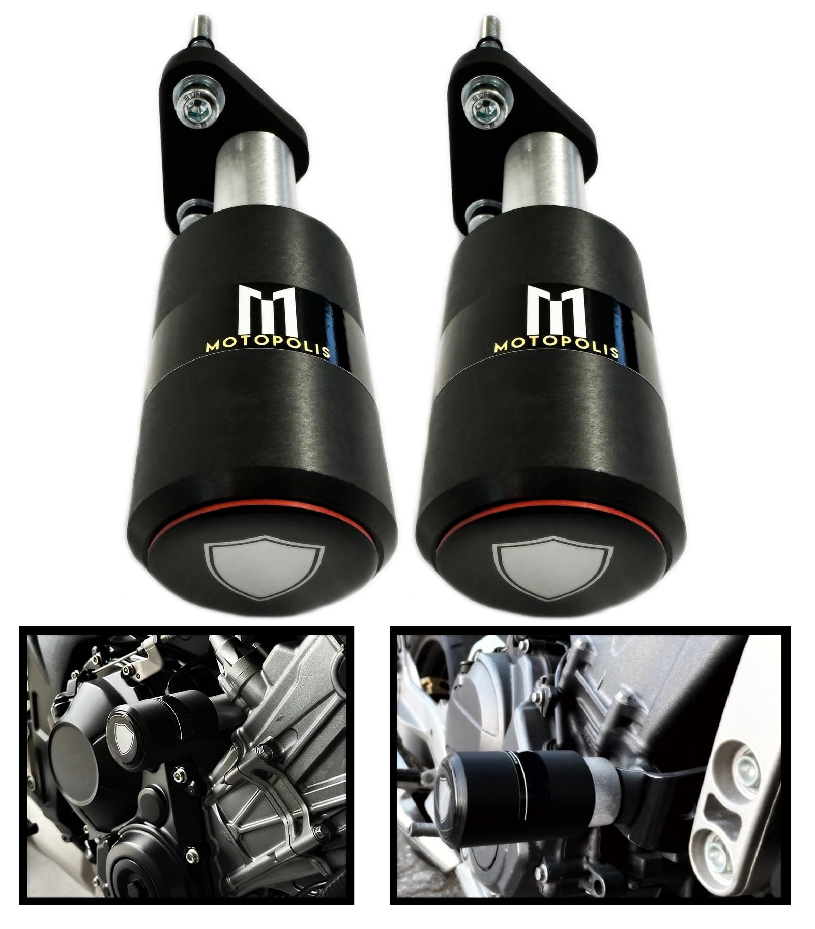 Suzuki GSF 600/1200 BANDIT 96-05 - Bumper de moto Negro Aluminio y nylon Fcil instalacin Protector frontal