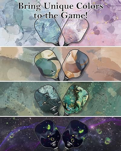 Miniatura 7 de Tumaz Juego de 2 palas de pickleball aprobadas por USAPA con núcleo de panal premium y raquetas de pickleball de fibra de vidrio, 4 bolas de